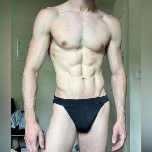 Charlie by MZ Black Swim Sport Brief, size small